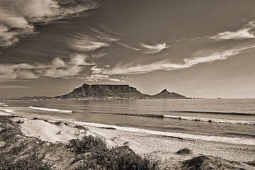 Table Mountain from Bloubergstrand near Cape Town, South Africa
