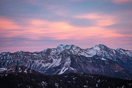 Sunset over the Gaishorn by Leo Schindzielorz