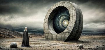 Het oog van het kosmische pad van Klaus Tesching - Art-AI