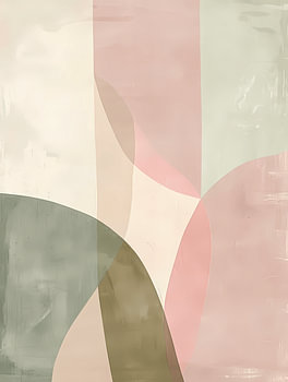 Soft geometry: Minimalist boho design in pastel shades