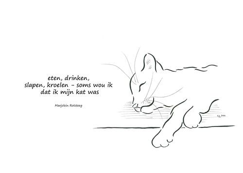 I wish I was my cat Haiku néerlandais