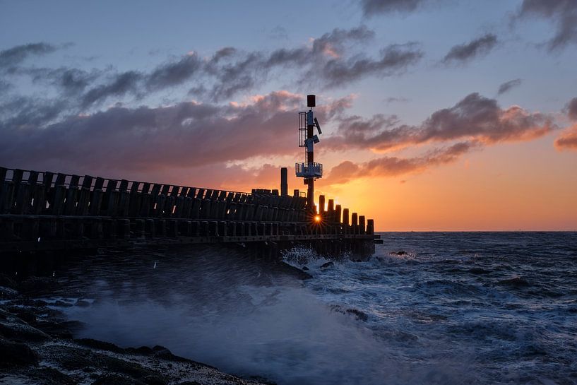 Zonsopkomst Havenhoofd Vlissingen. van Adrian Visser