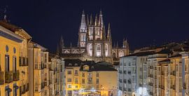 Night View of Burgos Cathedral, Spain by PhotoCluster