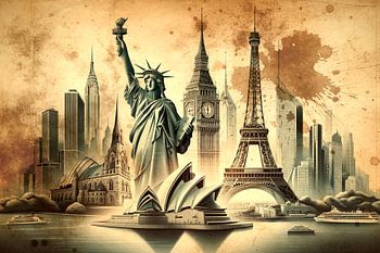 Icône des mondes : Des monuments réunis dans l'art