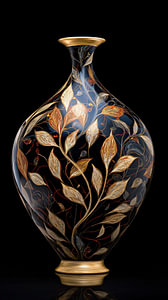Luxuriöse Vase mit Blütenblättern