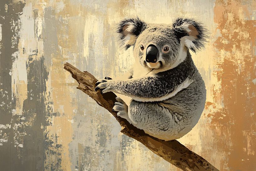 Hyperrealistische koala op tak van Imperial Art House