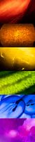 Abstract werk van fruit en groenten (6 foto's in één werk)