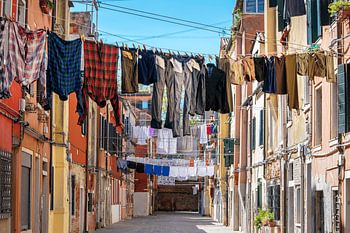 Wasgoed in straat Venetie