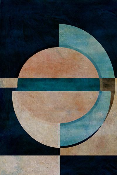 Mid Century Geographic Figures nr XIII by Jan Keteleer (JanKé): A Journey Beyond the Canvas