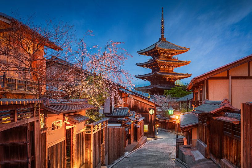 Nacht in Kyoto van Michael Abid