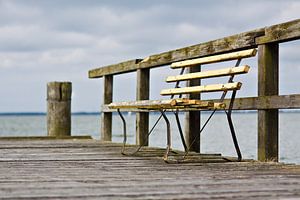 Bench on a pier van Rico Ködder