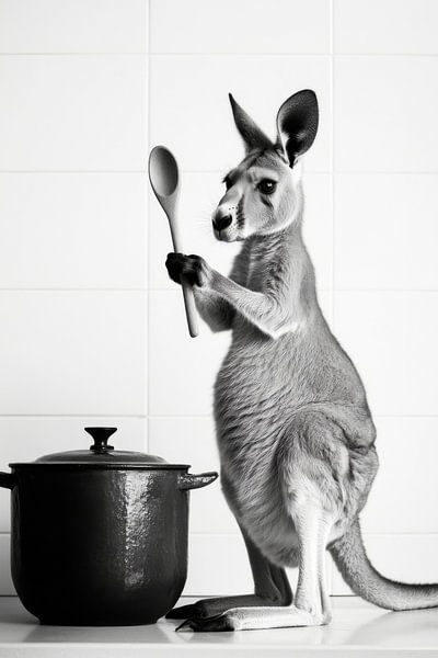 Kangaroo kitchen by Poster Art Shop