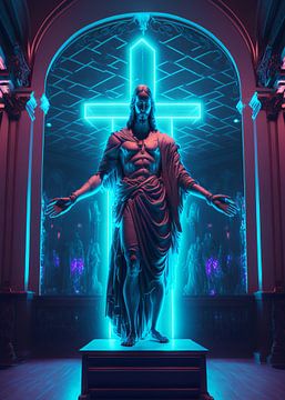 Jesus in Church Modern by WpapArtist WPAP Artist