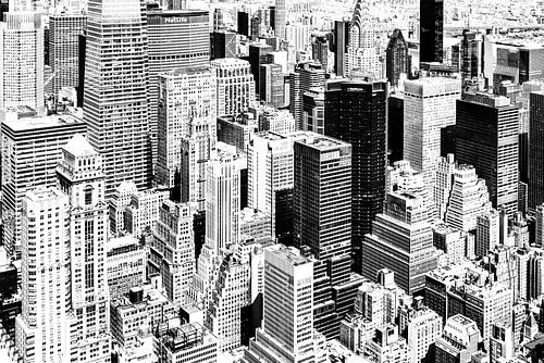Silhouetten van de wolkenkrabbers van Manhattan