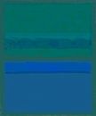Abstract painting with blue and green by Rietje Bulthuis thumbnail