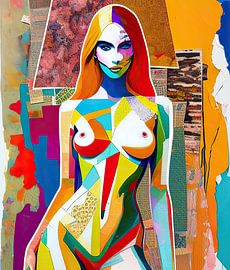 Nude model Liz Popart by Eye catching paintings
