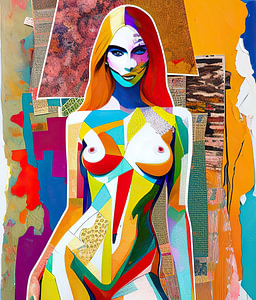 Nacktmodell Liz Popart