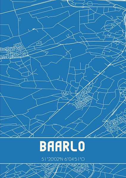 Plan d'ensemble | Carte | Baarlo (Limbourg) par Affiches de lieux