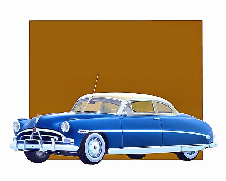 Klassieke auto – Oldtimer Hudson Hornet Coupe 1953 van Jan Keteleer (JanKé): Een reis voorbij het canvas