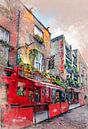 Dublinse aquarelkunst #Dublin van JBJart Justyna Jaszke thumbnail