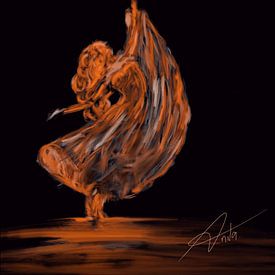 Tanz mit dem Feuer von Art by HUNCH