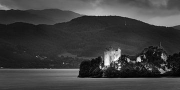Urquhart Castle in Black and White by Henk Meijer Photography