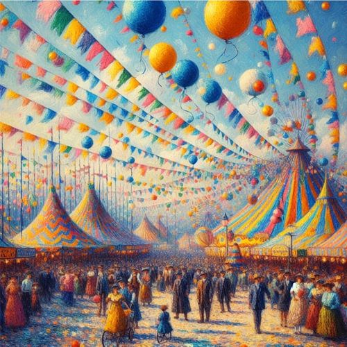 Kermis 15 Claude Monet stijl