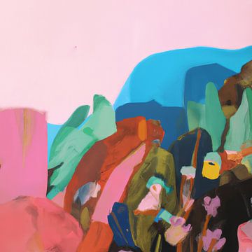 Modern kleurrijk abstract schilderij van Studio Allee