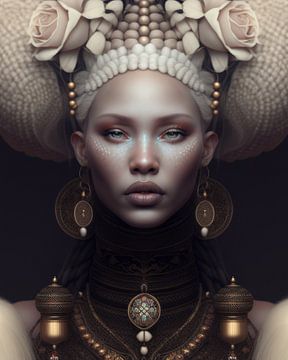 Portrait "Reine de la terre" sur Carla Van Iersel
