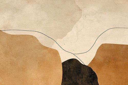 A minimalist composition in earth tones