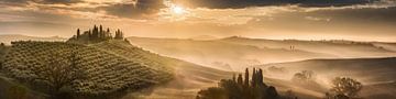Toscane landschap in Italië. Breed XXL-panorama van Voss Fine Art Fotografie