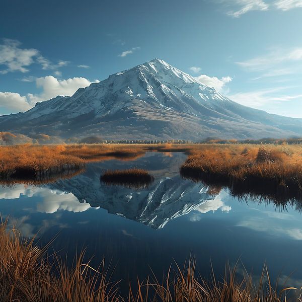 Spiegelung im Bergsee von fernlichtsicht