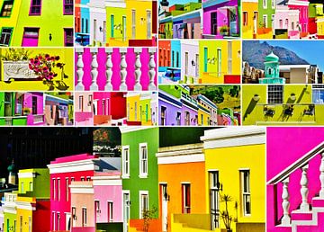 bunten Häusern in Bo Kaap Kapstadt von Werner Lehmann