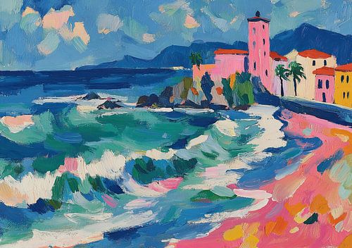 Mediterranean coastal town by Niklas Maximilian
