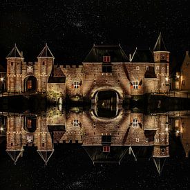 Wasserspiegelung, Koppel-Tor, Amersfoort, Niederlande von Maarten Kost