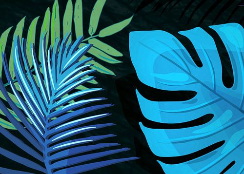 TROPICAL LEAVES & BLACK no3c1