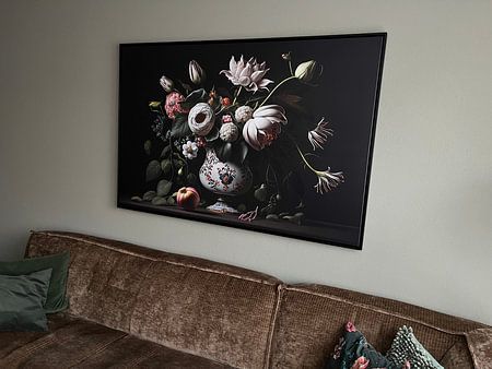 Flowers as still life with vase digital