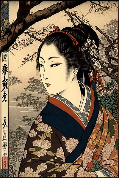 Geisha enchantée, harmonie de la beauté par Peter Balan
