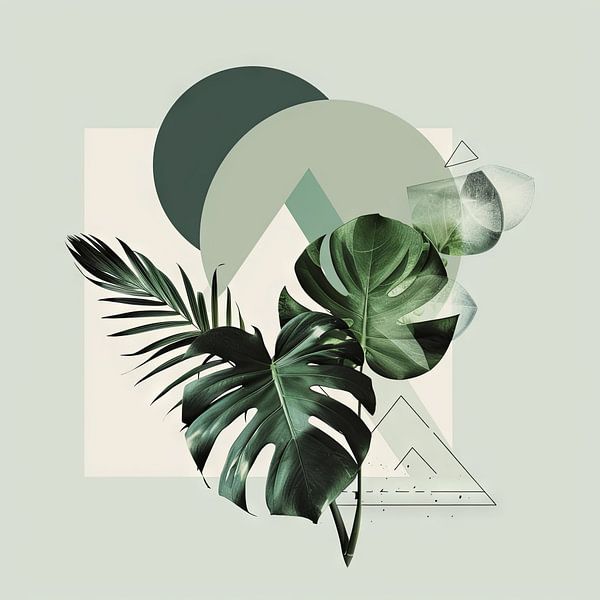 Tropical leaves Monstera by Poster Art Shop