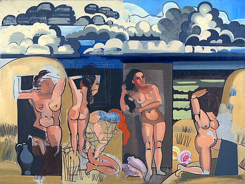 Strandszene mit Badenden 1935 Jean Brusselmans