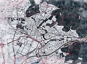 Kaart van Sindelfingen in de stijl 'White Winter' van Maporia thumbnail