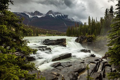 De Athabasca Falls in Jasper National Park in Canada
