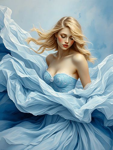 Een blonde vrouw