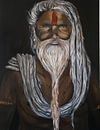 Indian man with grey dreadlocks - by Simone Kuijpers by Simone Kuijpers thumbnail