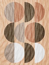 Modern Geometric Abstract Art in Earth Tones