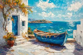 Fischerboot am Meer von Poster Art Shop