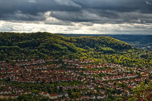 Blick auf Jenas Landschaft im Herbst