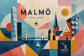 Postkartenmotiv aus Malmö, Schweden – Eine wunderschöne Stadt in Europa. von Galerie Hoppenbrouwers