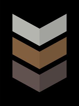 Art abstrait géométrique moderne dans des tons ocres