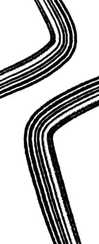 Modern Abstrakt - Weiß Schwarz